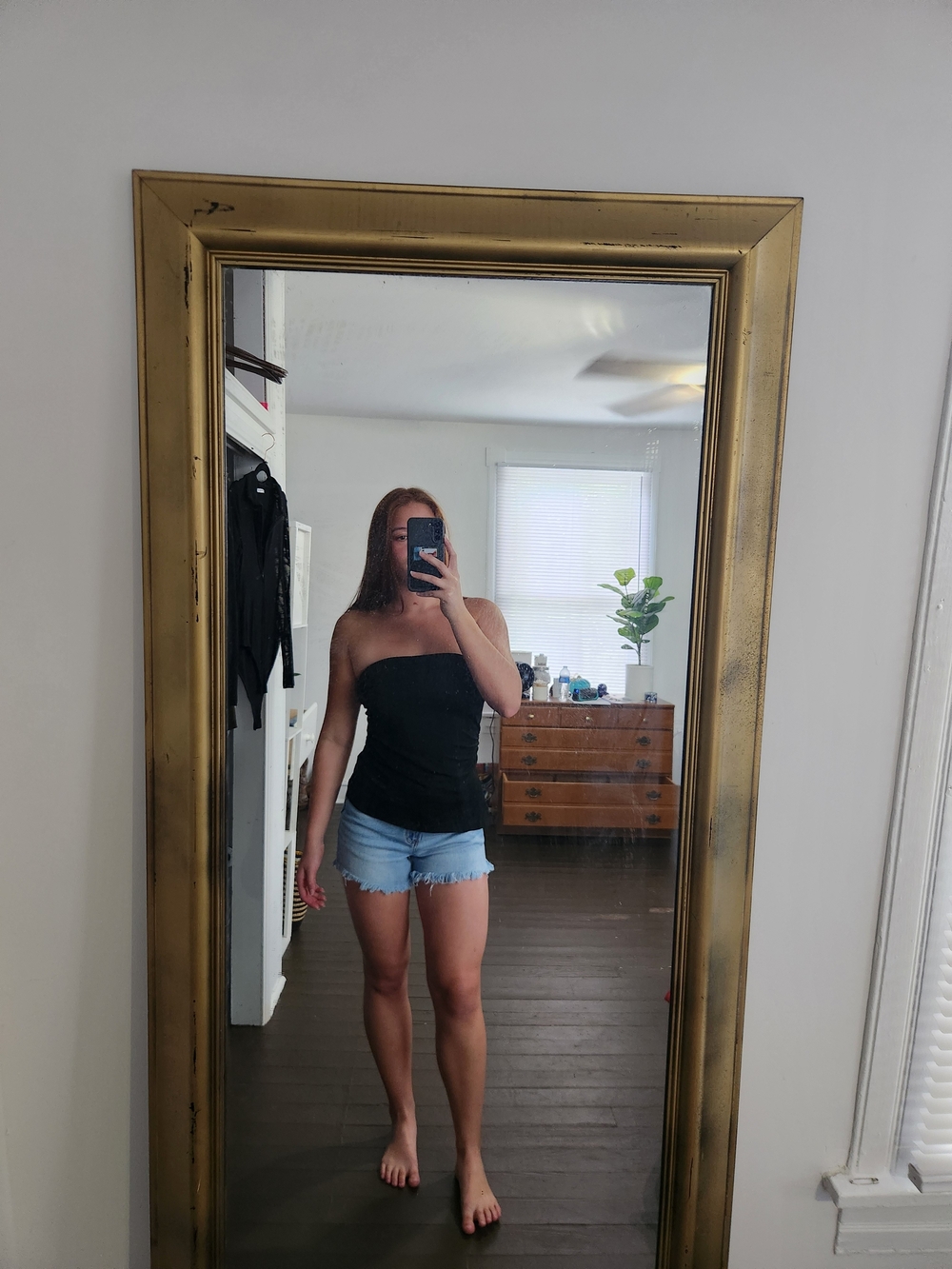 NWOT Black Strapless  Asymmetrical Tube Top - Classic Solid Black